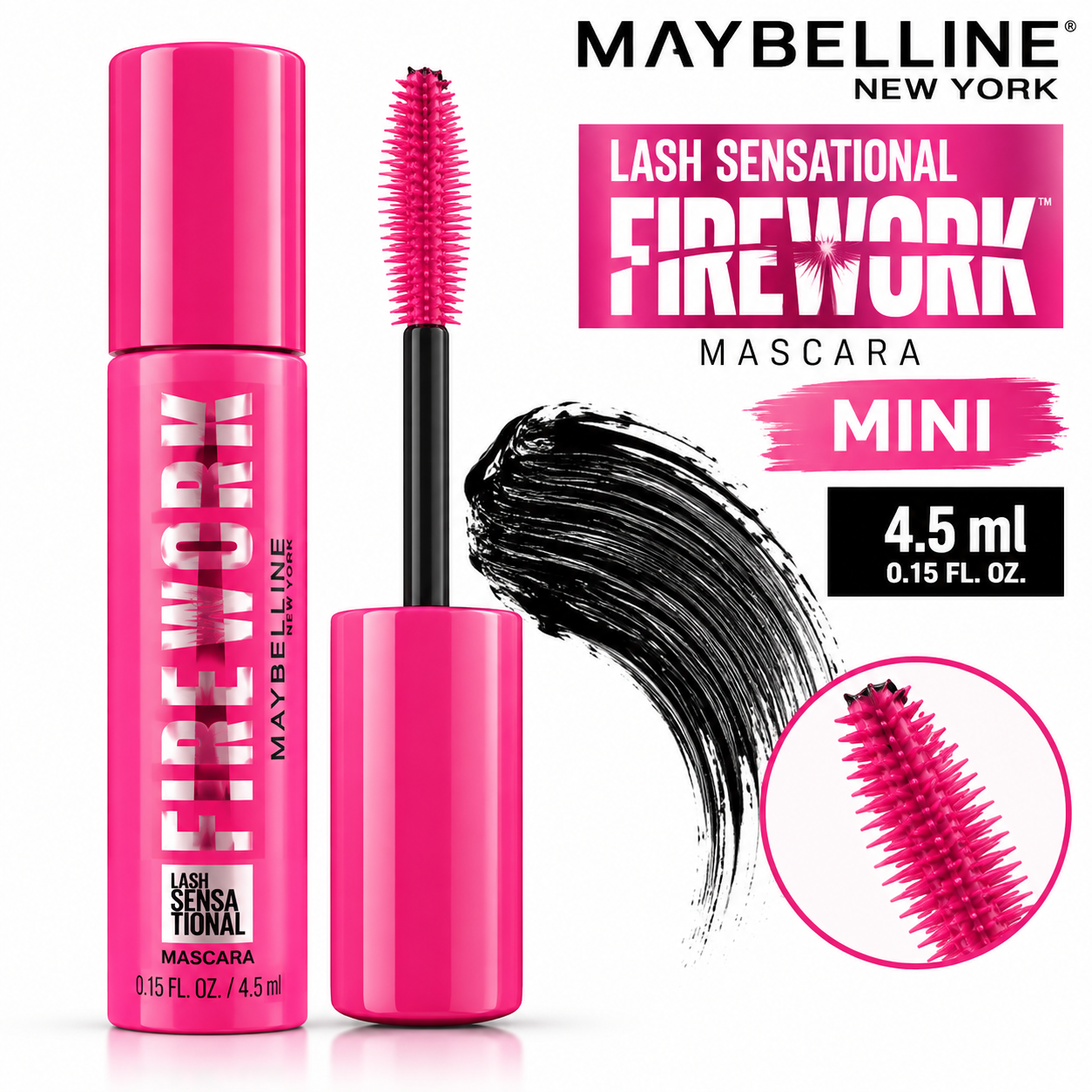 Máscara de Pestañas Maybelline Lash Sensational Firework Mini – 4.5 ml